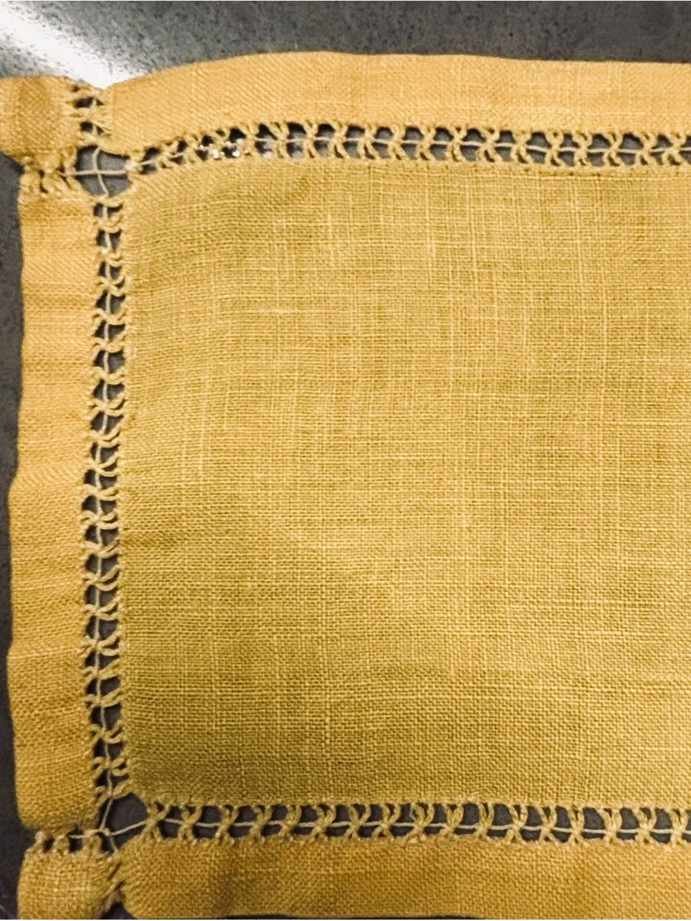 Marigold Linen and Linen Fringe Napkin Set